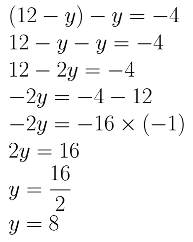 sistema de equação 1 grau