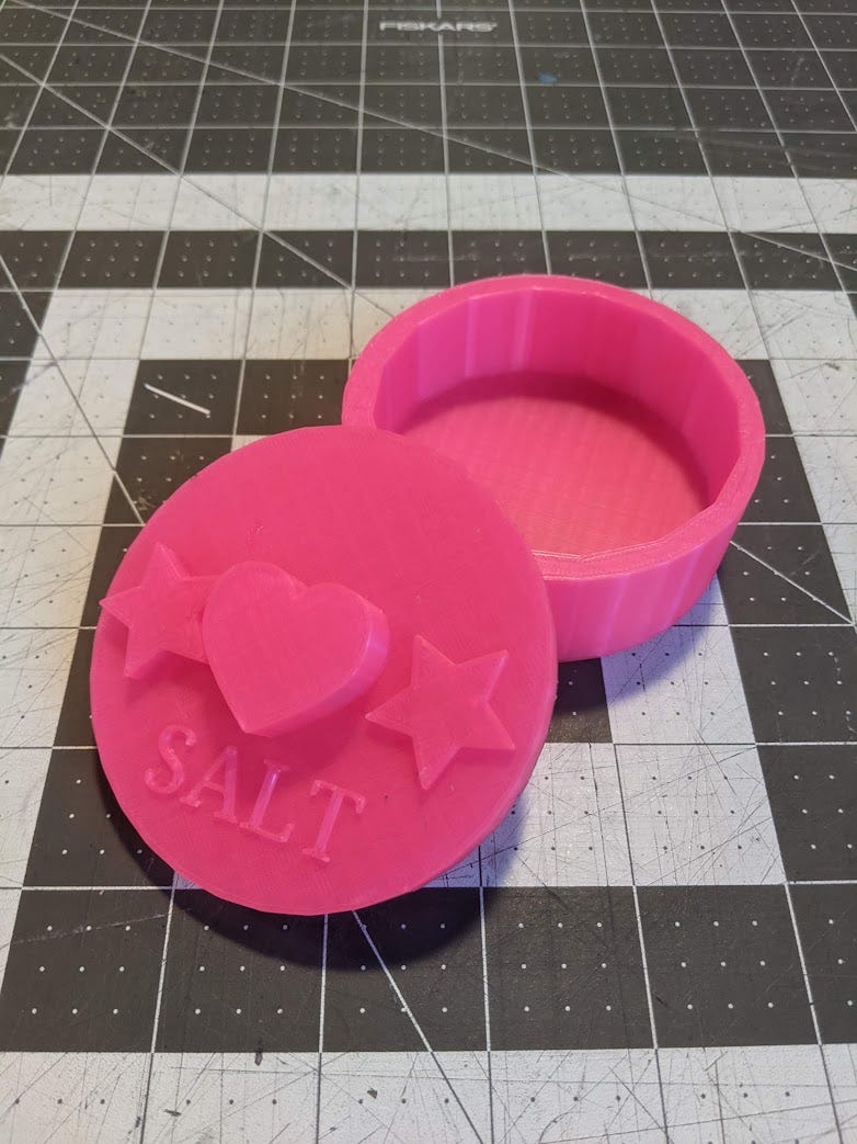 3D Printed Object — Salt Cellar. For this assignment, I aimed to create