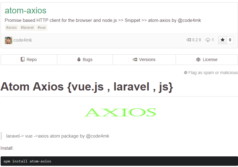 Atom Axios snippet. Axios is awesome Promise based HTTP… | by Mostafa ...