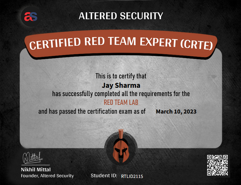 Certified Red Team Expert(CRTE) Exam Review & Guide
