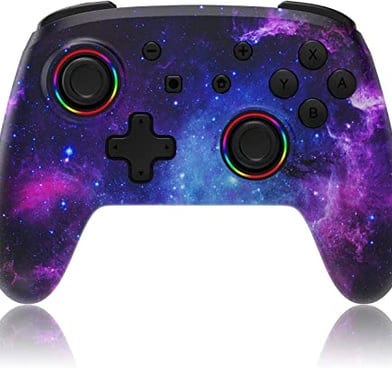 Wireless Switch Controller for Nintendo Switch/Lite/OLED  Controller, Switch Controller with a Mouse Touch Feeling on Back Buttons,  Extra Switch Pro Controller with Wake-up,Programmable, Turbo Function  (Red+Blue) : Video Games