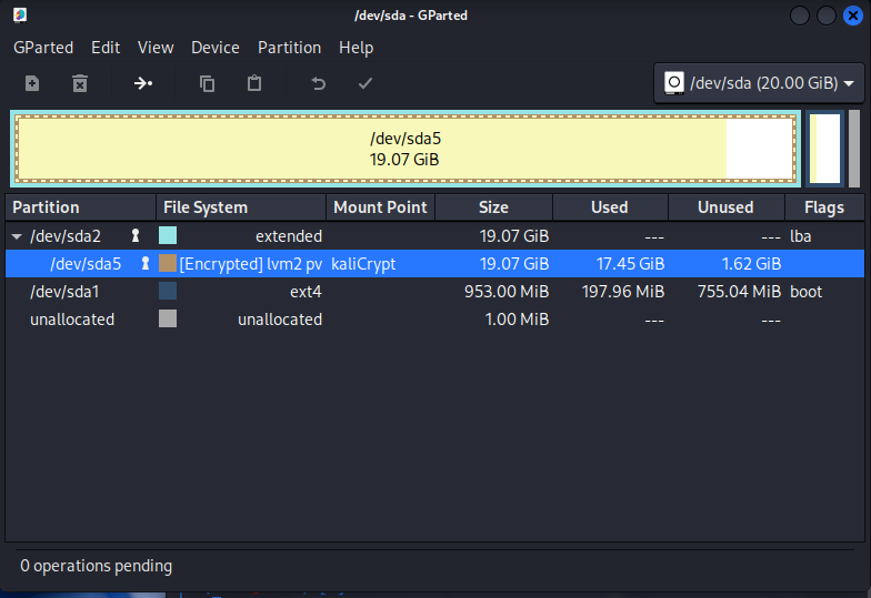 kali luks resize