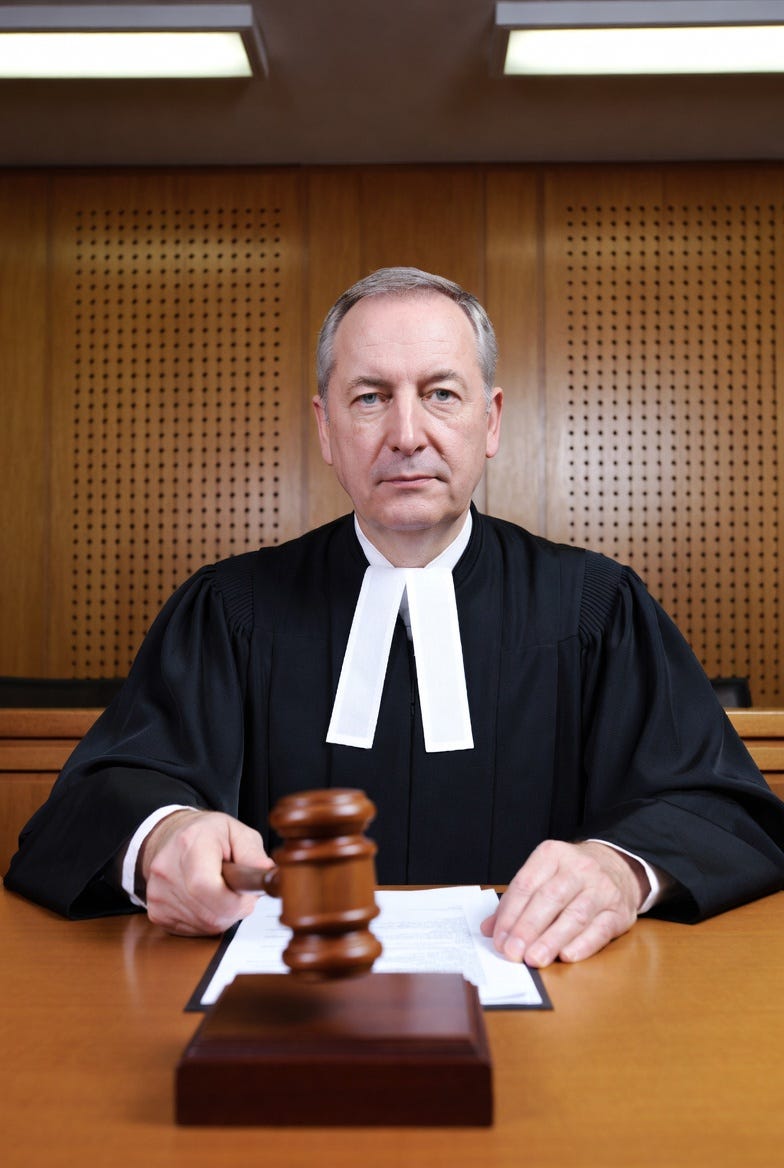 Create a perfect original photo picture image of the following Judge ...