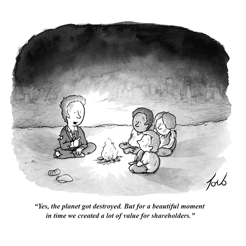 Yes, the planet got destroyed. But for a beautiful moment in time we created a lot of value for shareholders