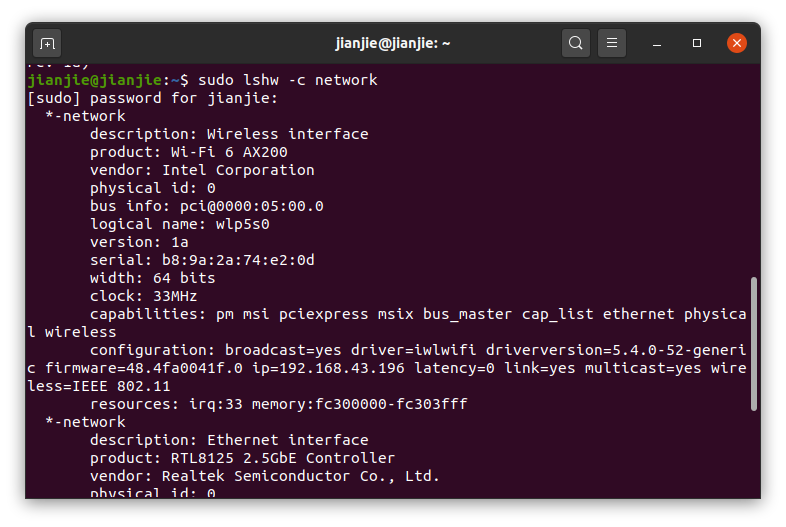 Ubuntu 20.04 Intel AX200 WIFI Driver Install JianJie Medium