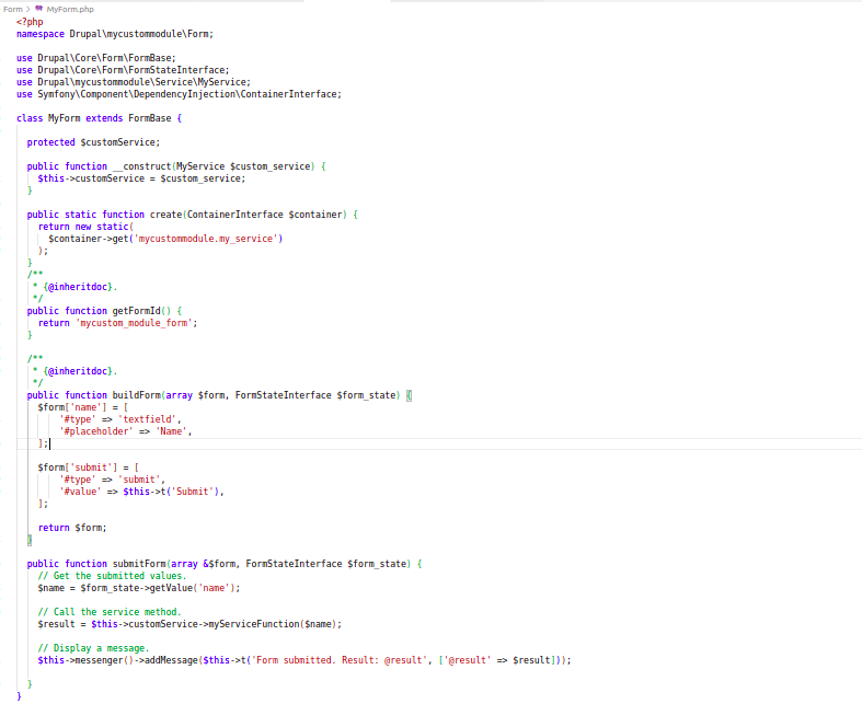 Drupal Form Integration with Custom Services | Medium