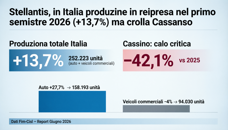 🏆 Stellantis 2026 ripresa in Italia a +13.7% e crollo a Cassino