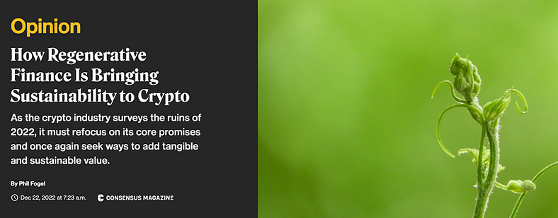 Regenerative Finance