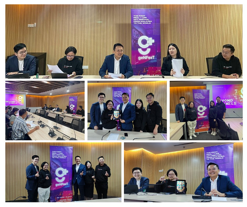 3six9和geNFesT团队与杨议员于新闻发布会上的互动与合影