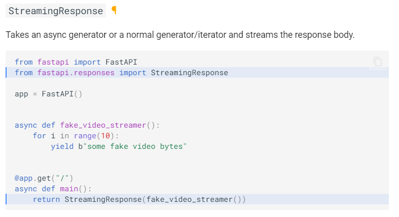 Streaming Responses In FastAPI. FastAPI support streaming response type ...