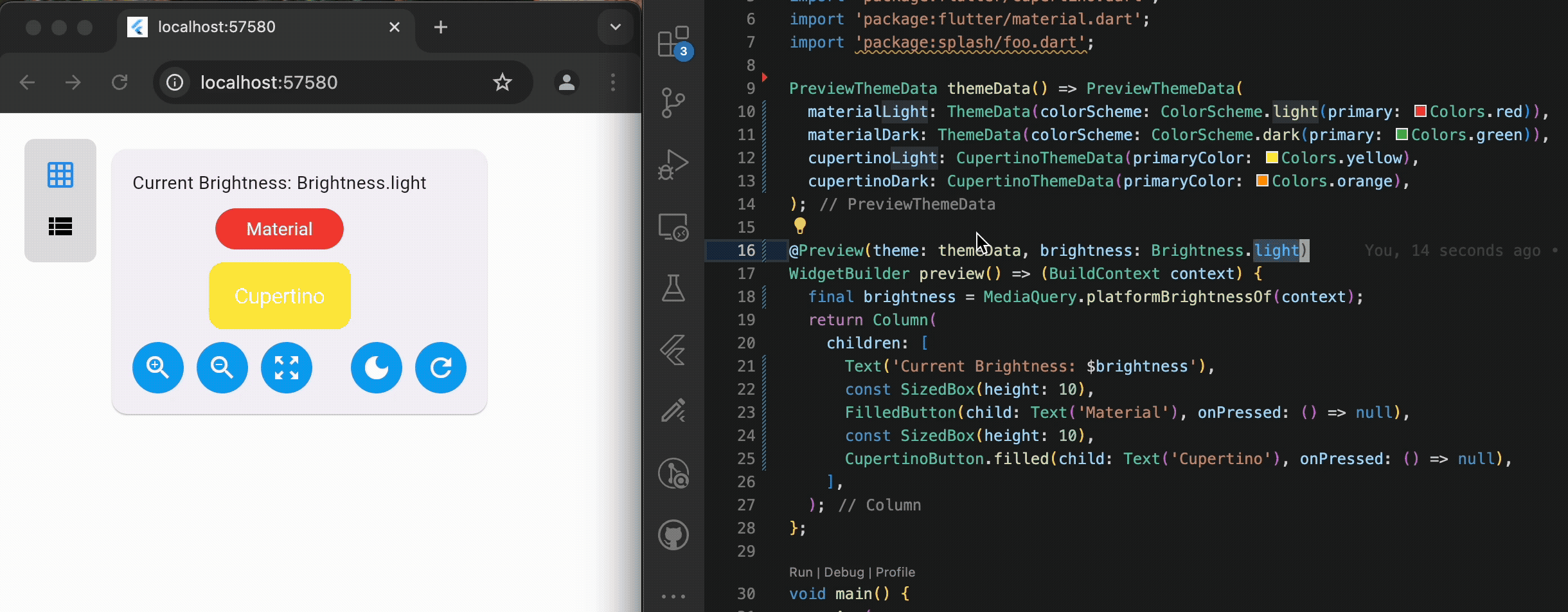 Experimenting with theming in Widget Previews