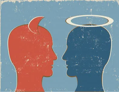 Good vs Evil illustration