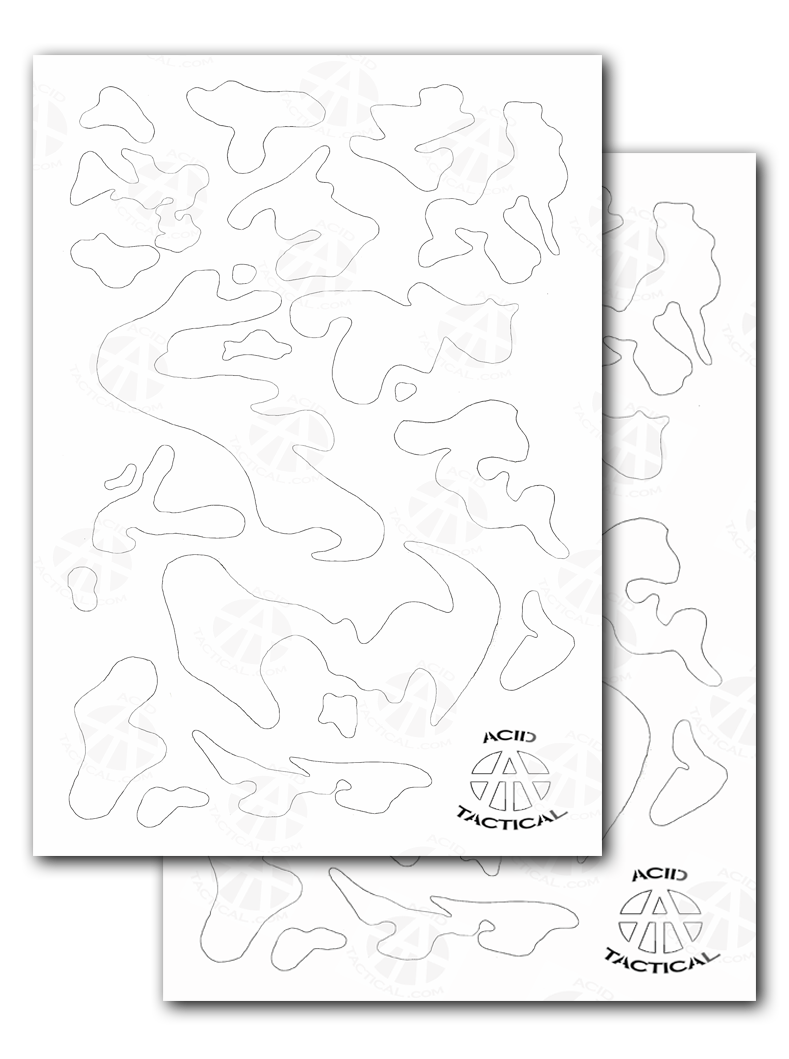 Army Camouflage Stencils Camo Stencils Medium