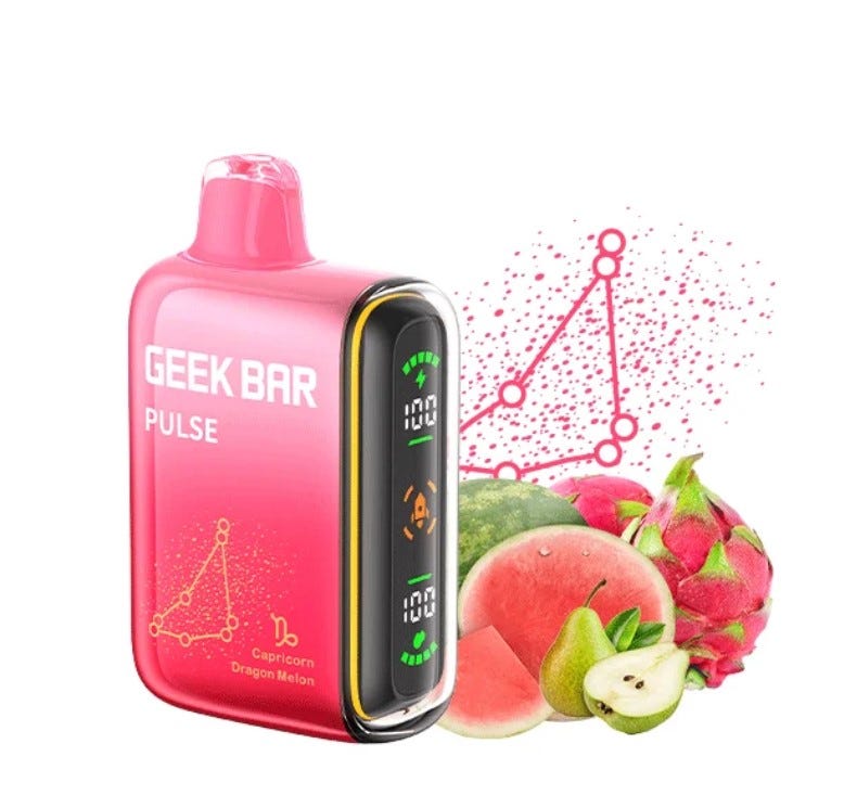 Dragon Melon Geek Bar Pulse 15000 Puffs Disposable Vape - Damon ...