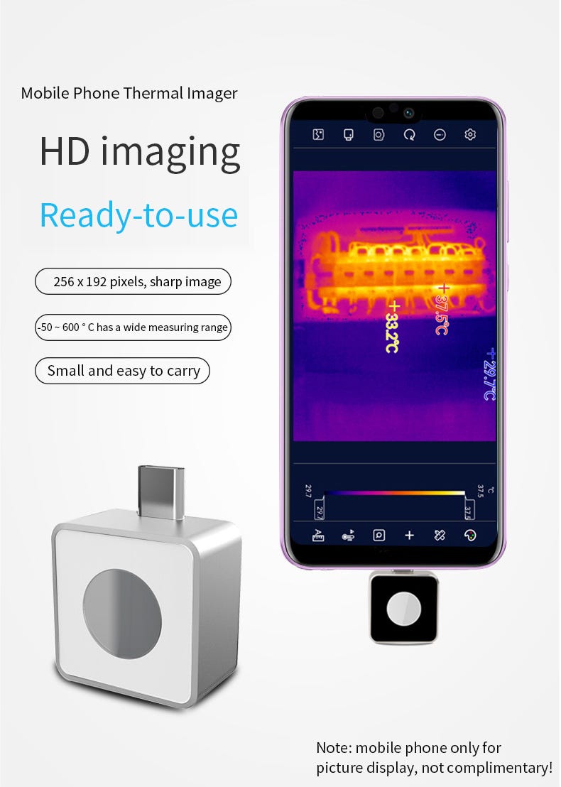 TOOLTOP Infrared Mobile Thermal Imager for Android Phone TypeC 15