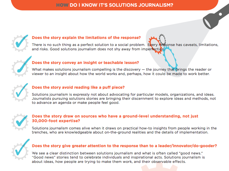 How do you spell solutions journalism?E-v-i-d-e-n-c-e