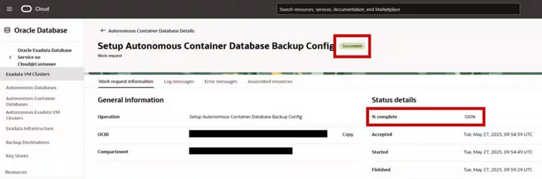 running backup job