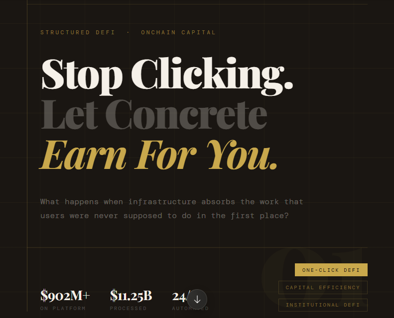Stop Clicking. Let Concrete Earn For You.