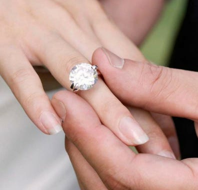 Forever diamond ring that online locks on finger