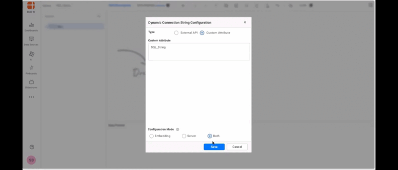 How dynamic connection string works in Bold BI