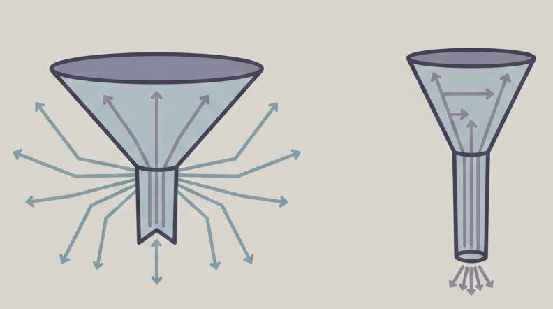 Diverging and Converging Possibilities