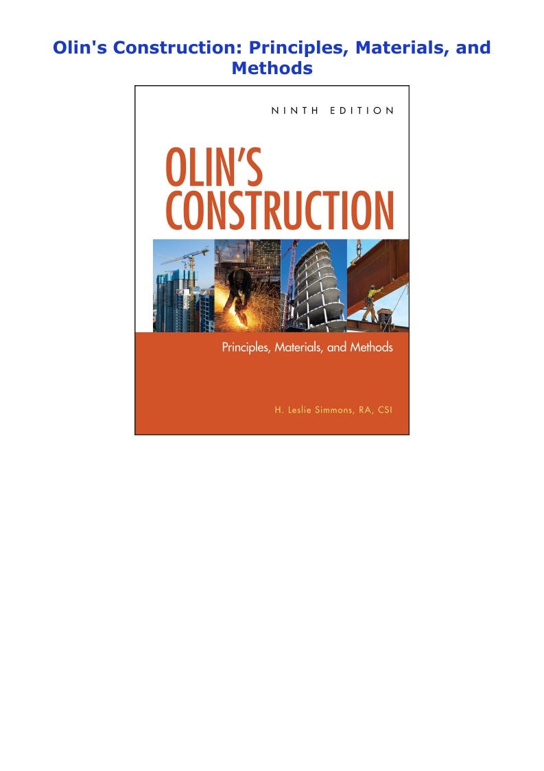 PDF Olin’s Construction Principles, Materials, and Methods by