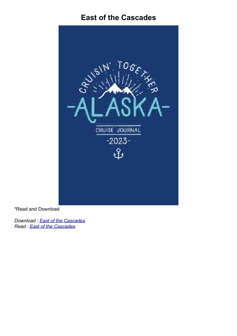 Pdf East Of The Cascades Shteinbergm Medium