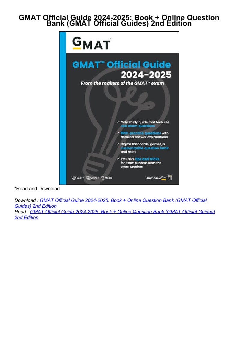 Download GMAT Official Guide 2024–2025: Book + Online Question Bank ...