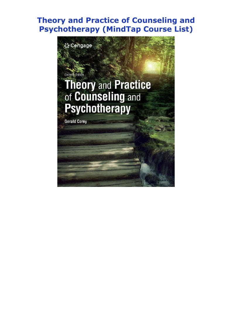 Pdf Theory and Practice of Counseling and Psychotherapy (MindTap Course ...