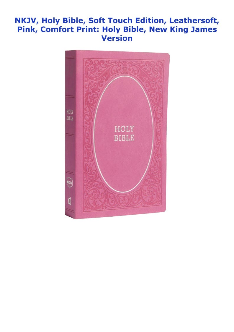 PDF NKJV, Holy Bible, Soft Touch Edition, Leathersoft, Pink, Comfort