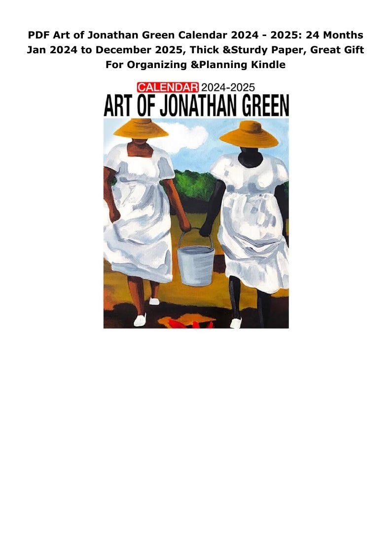 PDF Art of Jonathan Green Calendar 20242025 24 Months Jan 2024 to