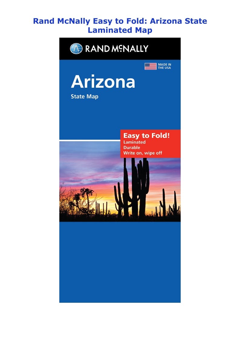 PDF Rand McNally Easy to Fold: Arizona State Laminated Map - Funcplnc ...