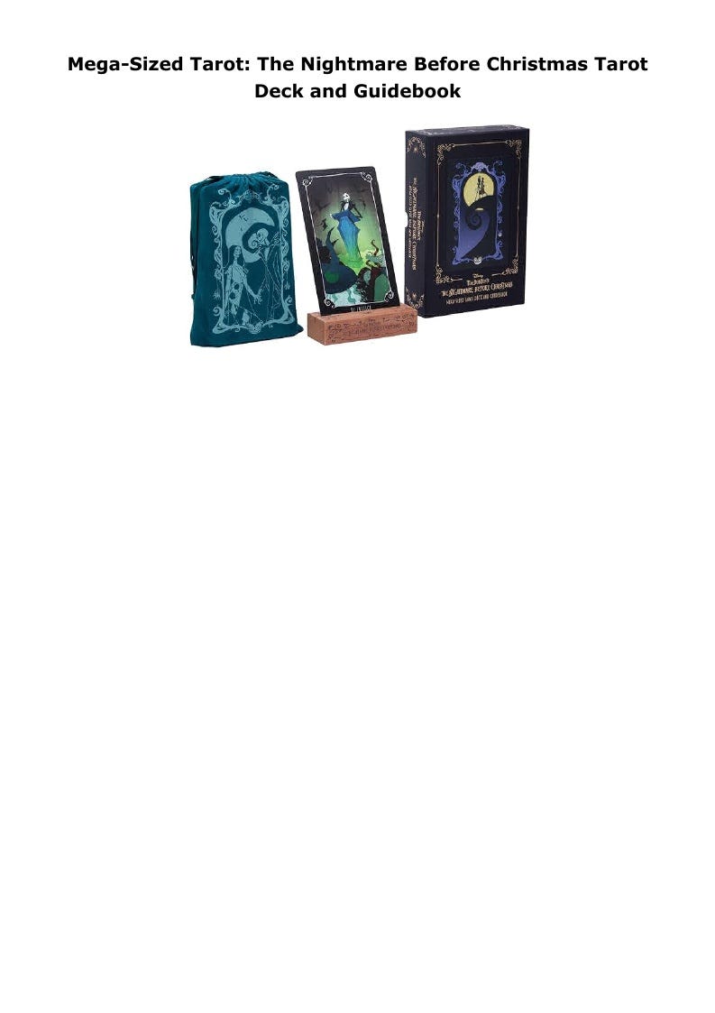 PDF Mega-Sized Tarot: The Nightmare Before Christmas Tarot Deck and