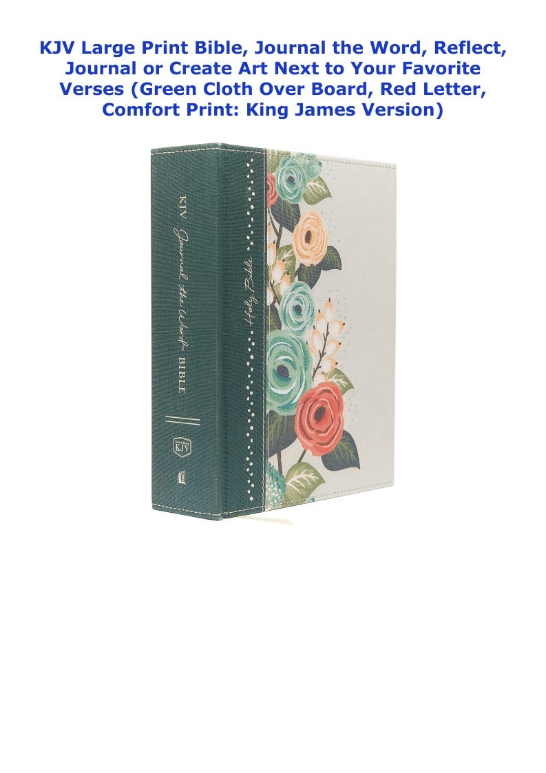 PDF KJV Large Print Bible, Journal the Word, Reflect, Journal or Create ...
