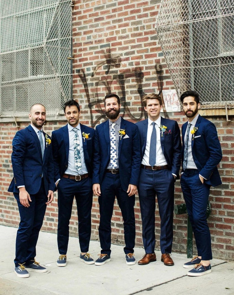 Navy Blue Pantsuit with Navy Blue Shirt