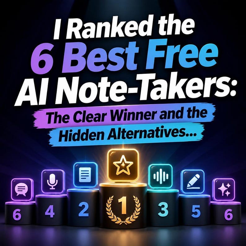 I Ranked the 6 Best AI Note-Takers: the clear winner and the Hidden alternatives…