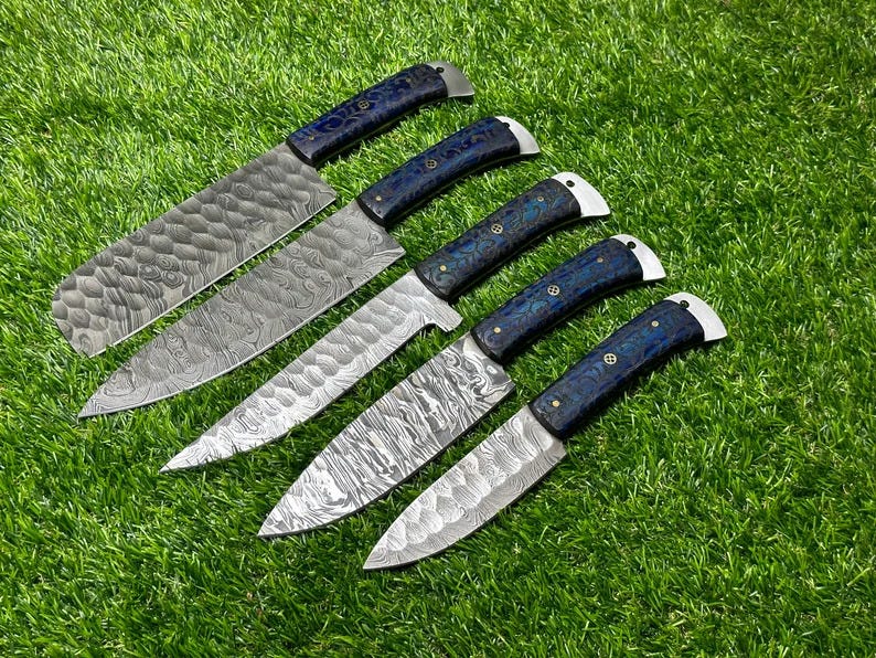 Handmade Damascus Chef Set of 5