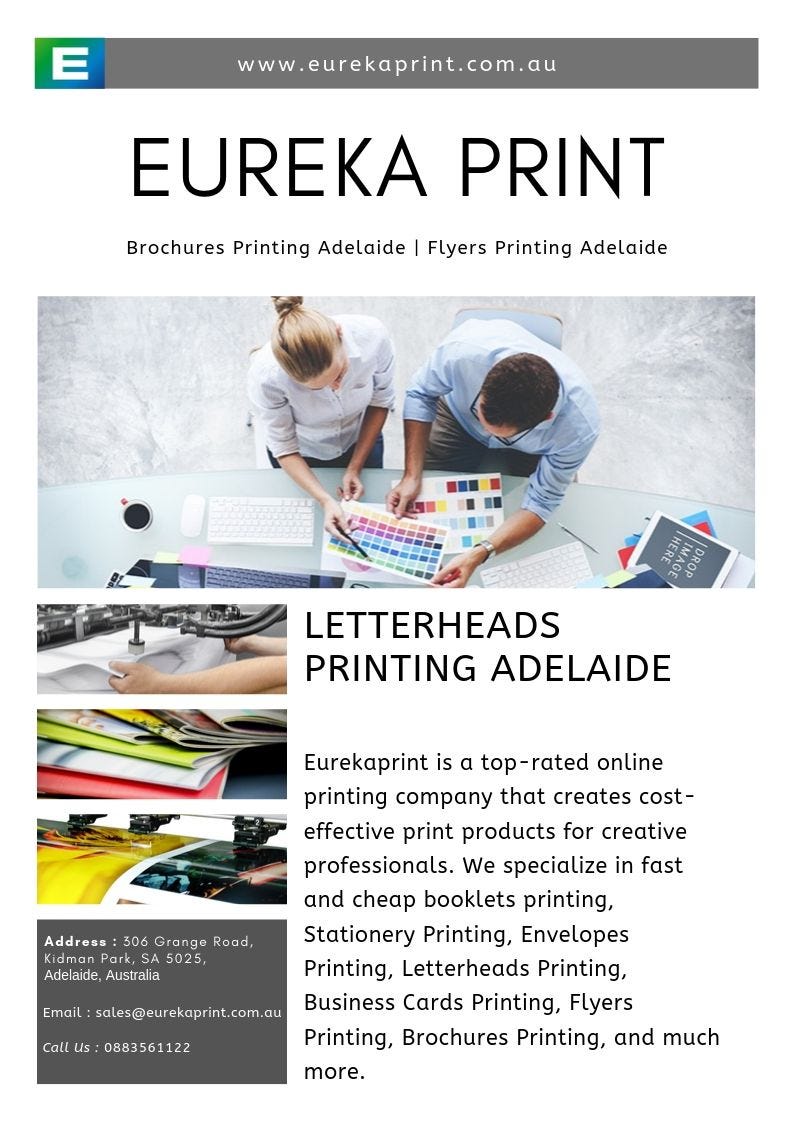 Letterheads Printing Adelaide. Eureka Print is a toprated online… by