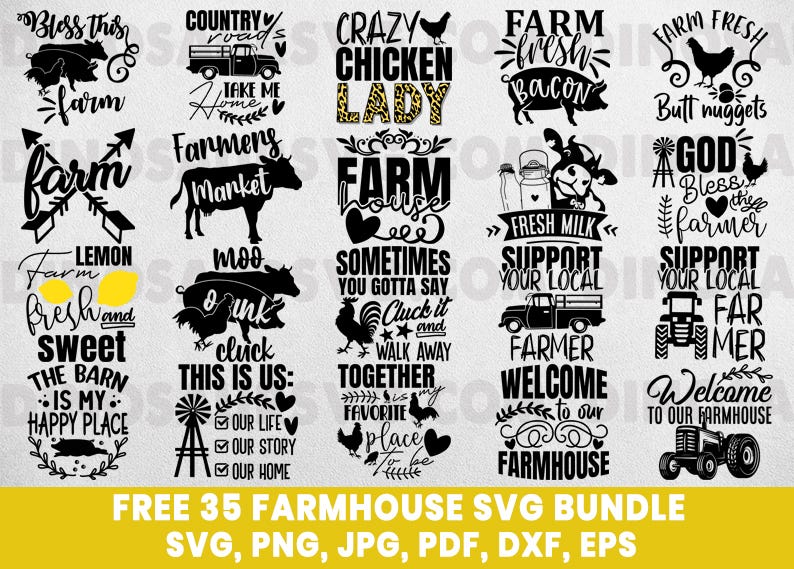 35 Free Farmhouse SVG Bundle Cut Files For Cricut | by Dinosaursvg | Medium