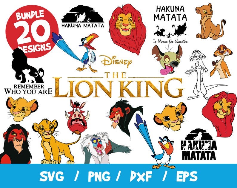 Lion King Simba, Svg, Png, Cut Files for Cricut, Silhouette 