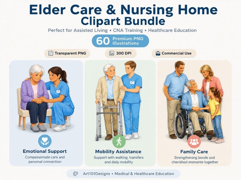How to Create Nursing Home Activity Worksheets Using Digital Clipart