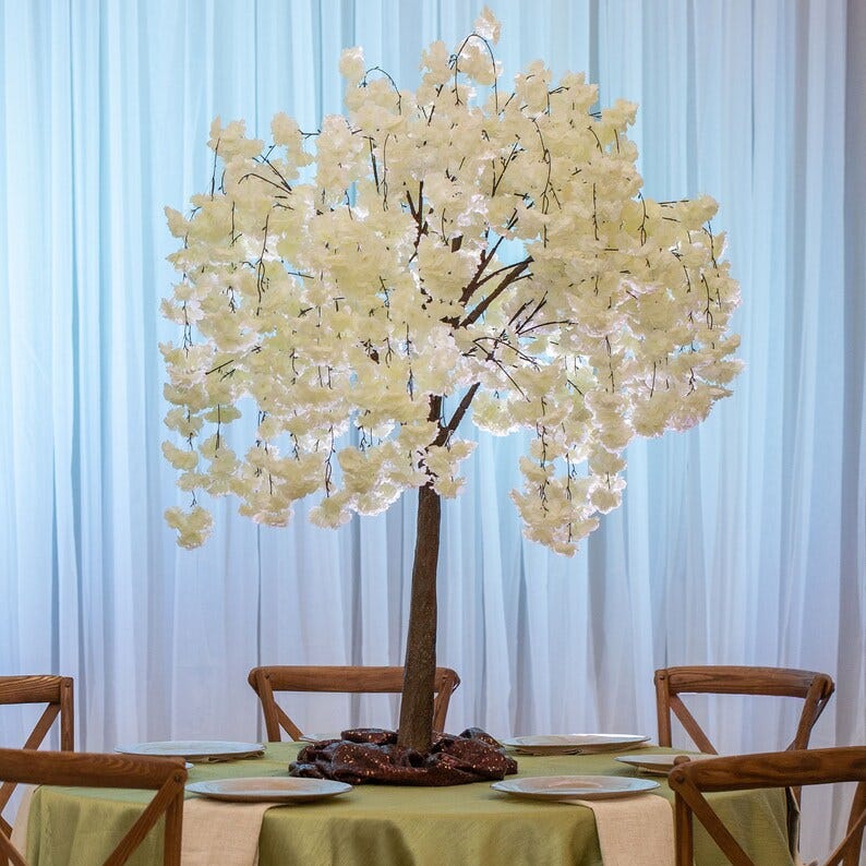 Tall Artificial Tree For Wedding Table Centerpiece