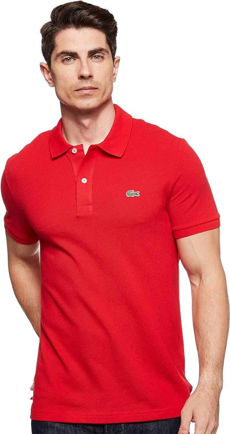Lacoste Men’s Legacy Classic Pique Slim Fit Short Sleeve Polo Shirt Men