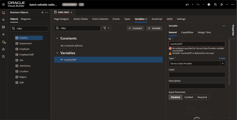 How to Create an Editable Table Using Buffer Data Provider in VBCS?
