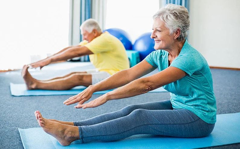 Top 10 Stretching exercises for seniors with pictures, by fitnessnstyle