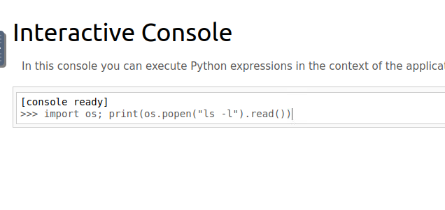 web console