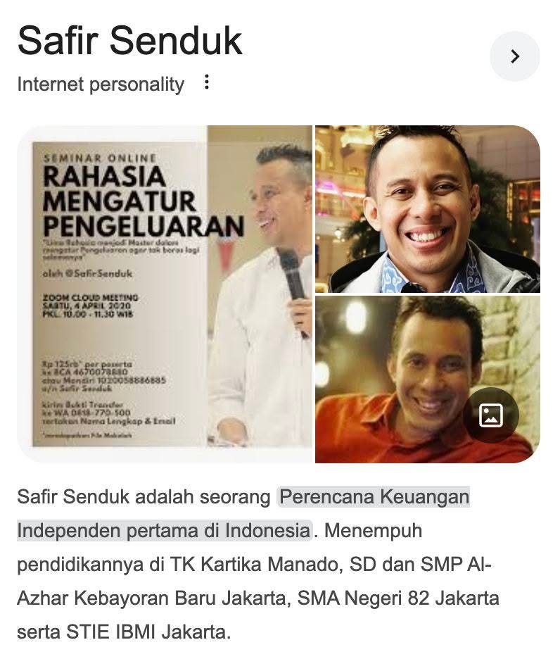 Agenda Kuliah CFP Hari Ini : Asuransi, Manajemen Resiko dan pak Safir Senduk
