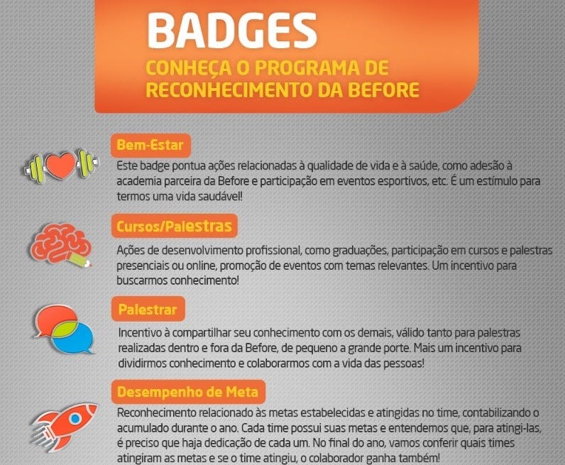Badges: nosso programa de reconhecimento e valorização dos