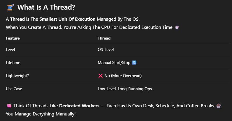 🧵 Task Vs Thread | What’s The Real Difference And When To Use Them In ...