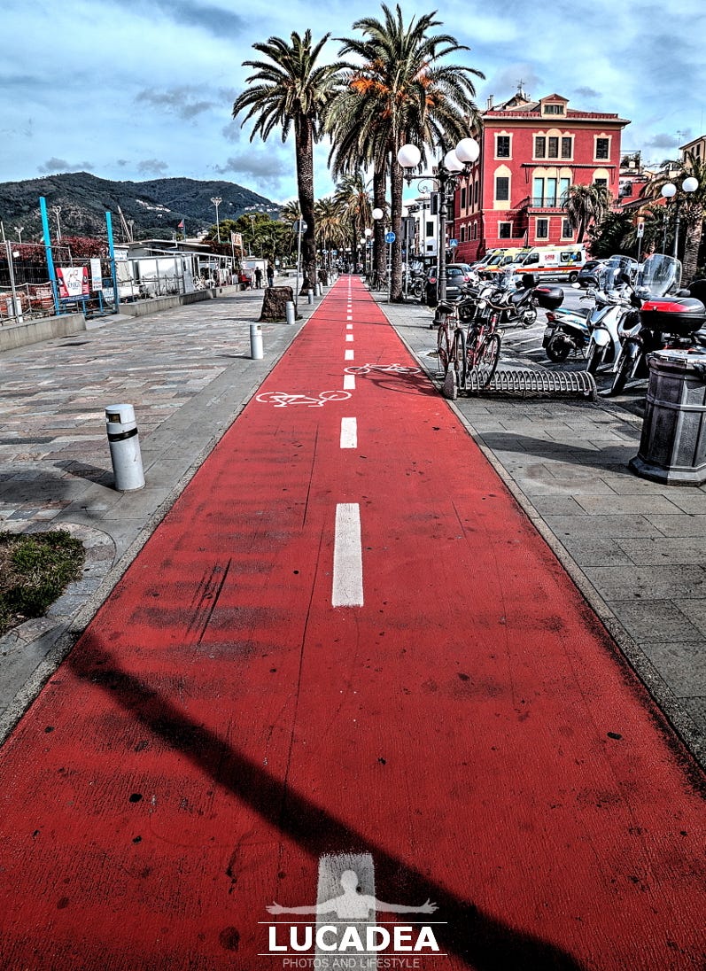 Pista ciclabile in passeggiata a Sestri Levante